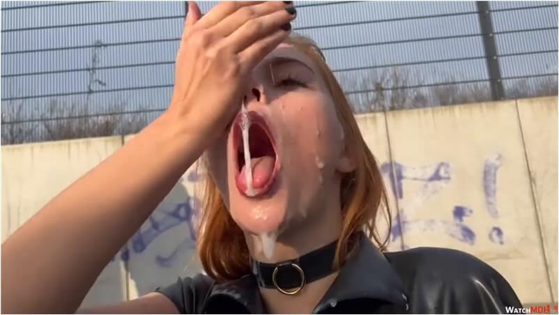 DollyDyson Cum Swallow - Latex Bitch Bukkake