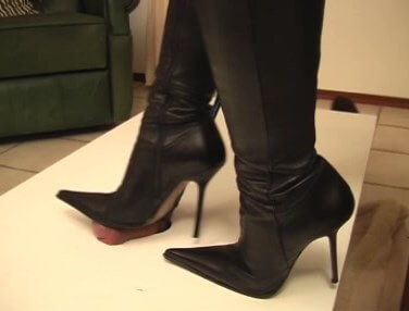 Bound and Milked rare boots femdom - Black gml boots