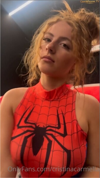 Cristina Carmella nipples view - spider girl onlyfans
