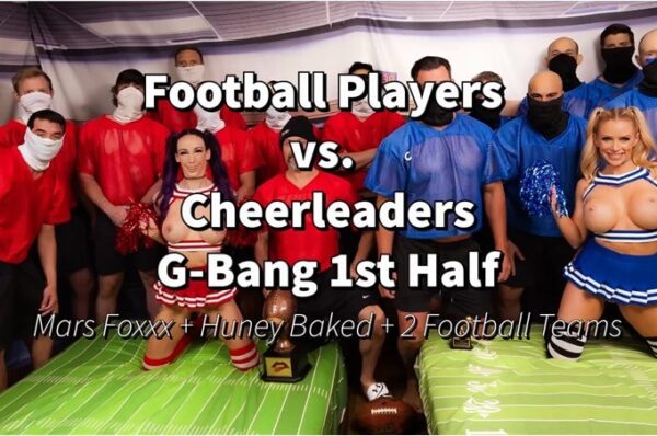 22 Football Players vs 2 Cheerleaders Gangbang MarsFoxxx Porn