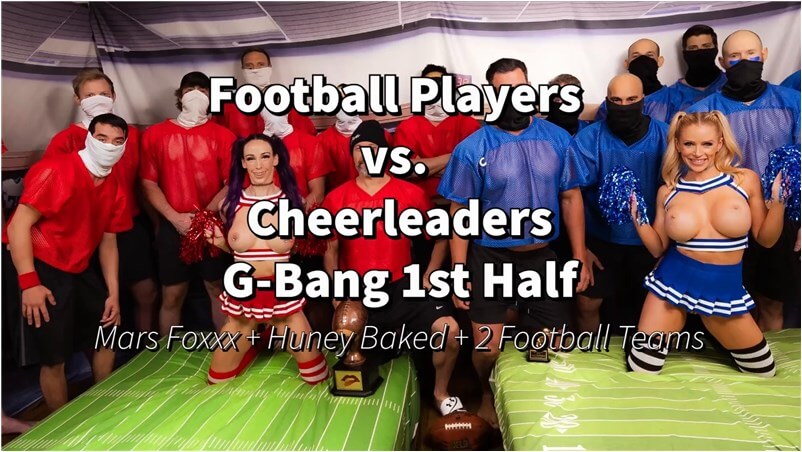 22 Football Players vs 2 Cheerleaders Gangbang MarsFoxxx Porn